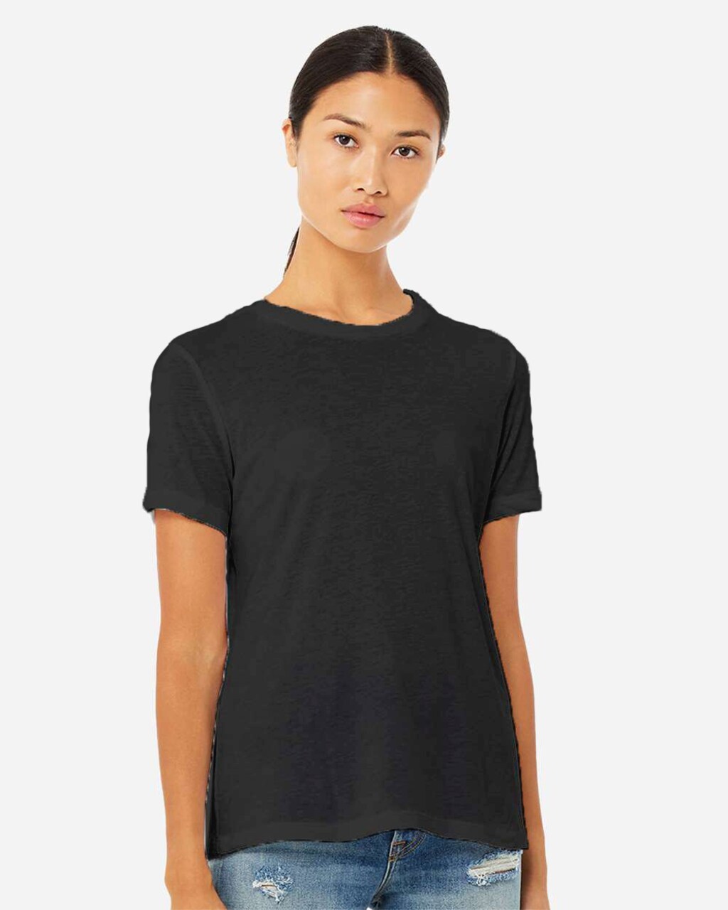 BELLA + CANVAS Women’s Relaxed Fit Crew Neck Short Sleeve Triblend Tee for Printing & Summer Wear